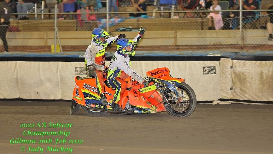 MARK PLAISTED BEN PITT WIN SOUTH AUSTRALIAN SIDECAR TITLE Speedway