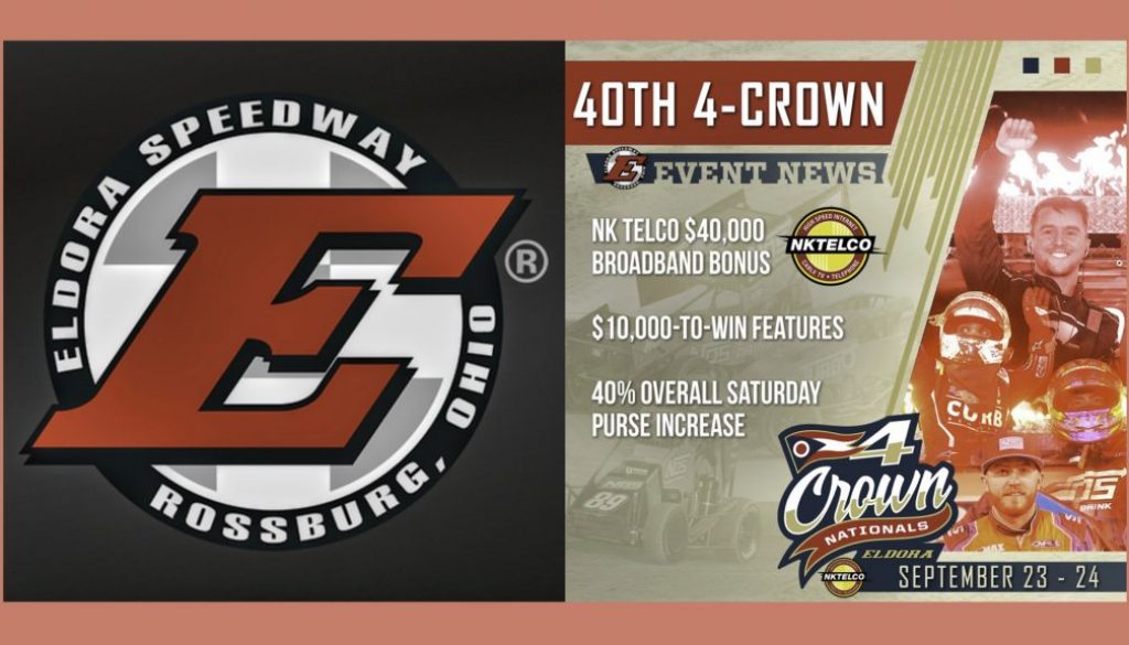 40K BONUS FOR ELDORA 4CROWN SWEEP Speedway Illustrated News