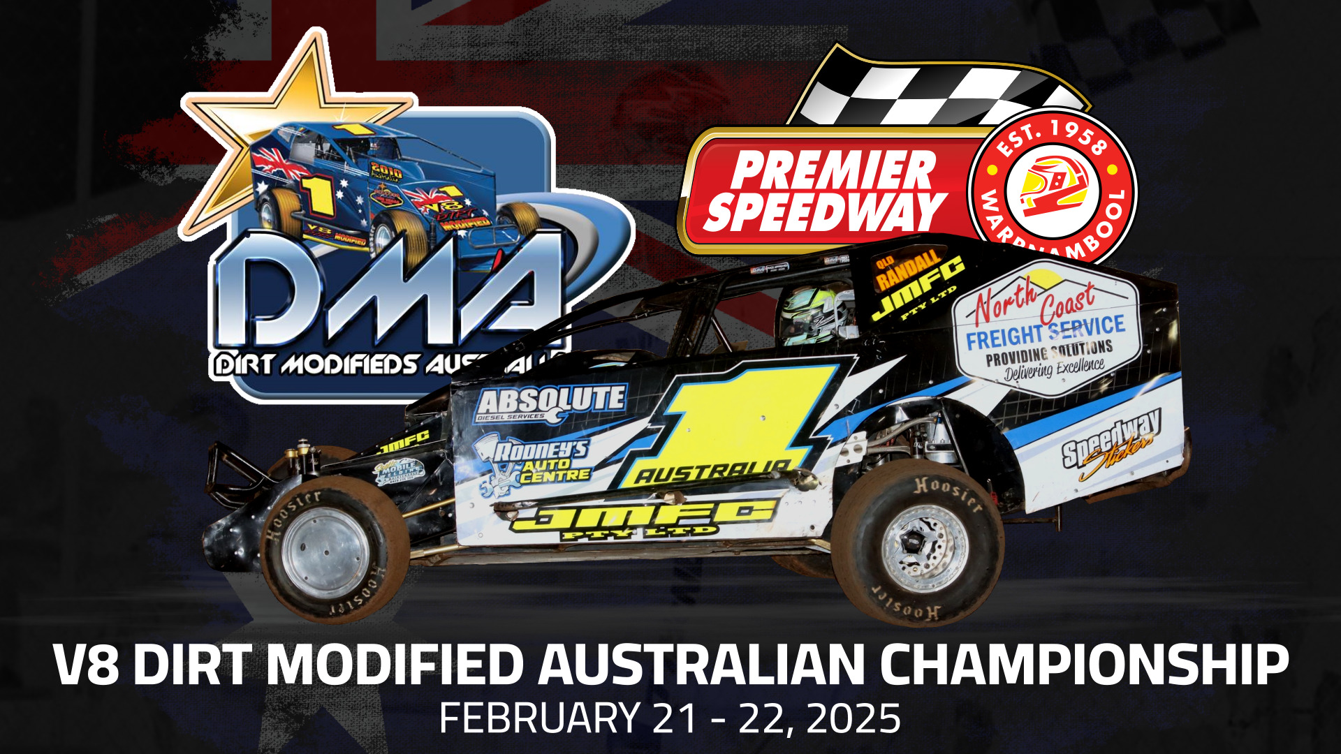 PREMIER SPEEDWAY CLUB TO HOST 2025 AUSTRALIAN V8 DIRT MODIFIED