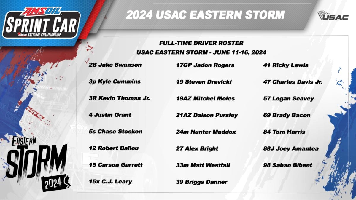 USAC SPRINTS' EASTERN STORM HAS 23 FULLTIMERS Speedway Illustrated News